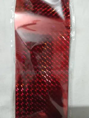 Premium Red Holographic Sticker (02 Pcs)