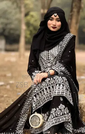 Soft Georgette With Sequence Embroidery Three Piece