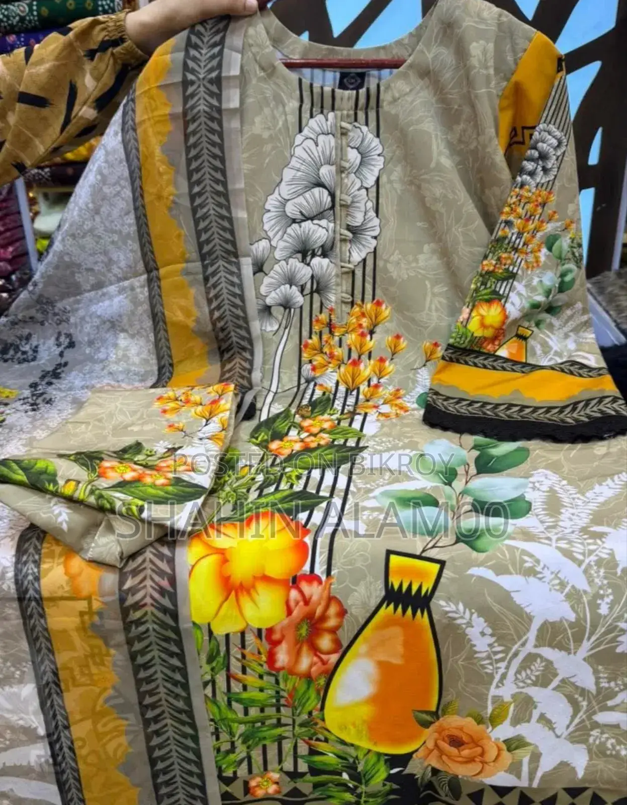 ডিজিটাল প্রিন্ট থ্রি পিস