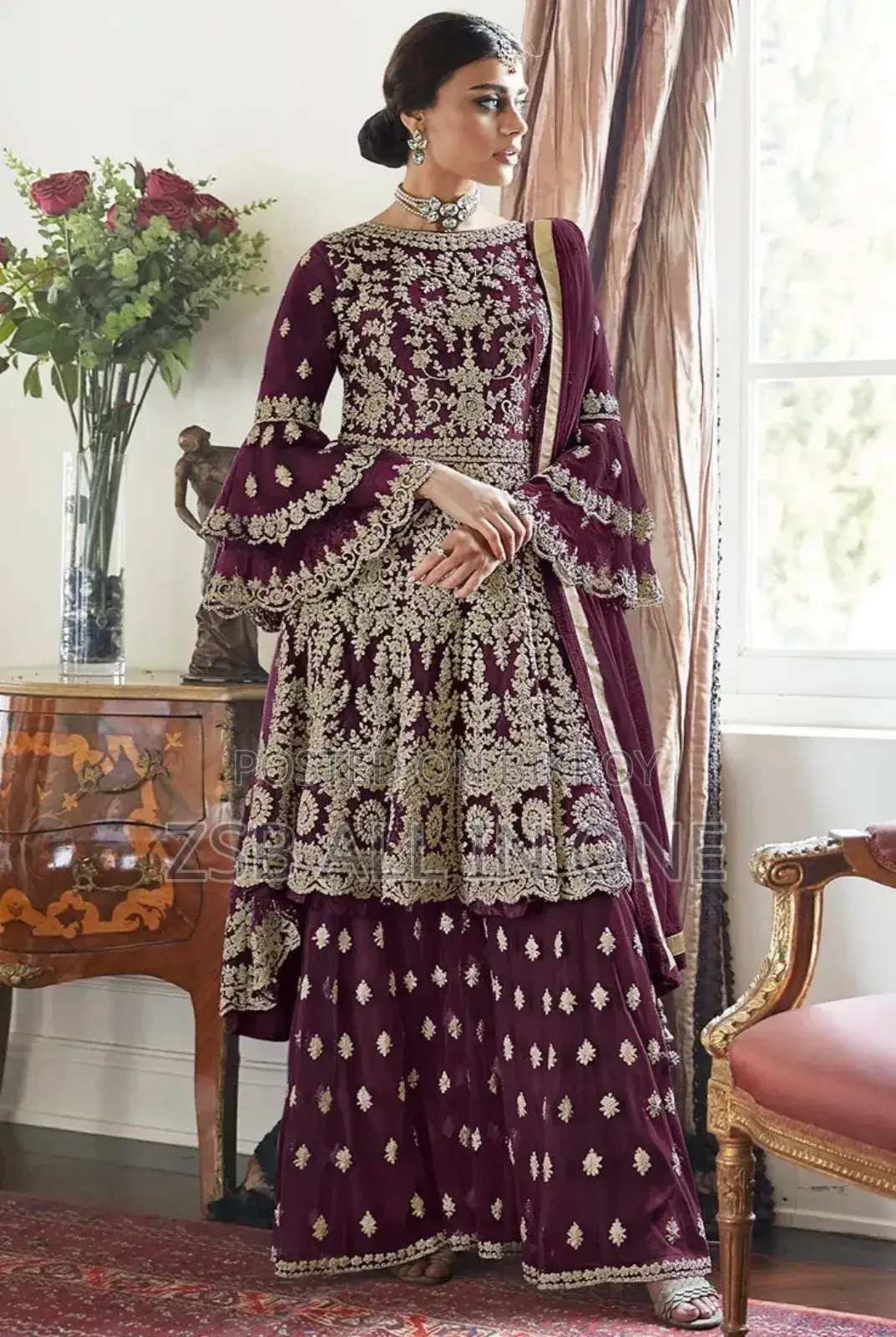 Ready-made Georgette Embroidery Party Dress