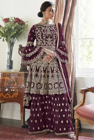 Ready-made Georgette Embroidery Party Dress