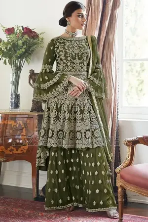 Ready-made Georgette Embroidery Party Dress