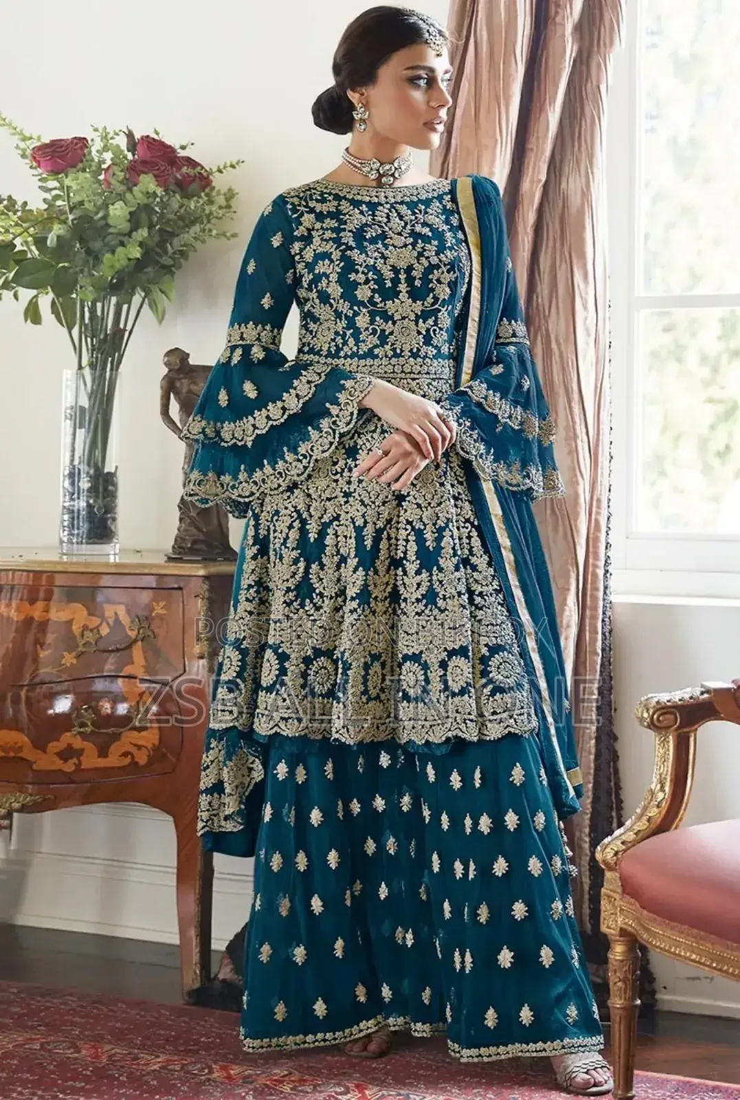 Ready-made Georgette Embroidery Party Dress