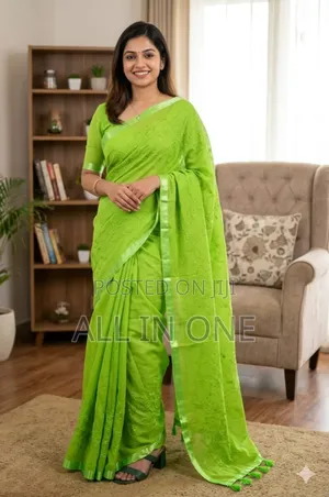 High-quality embroidered saree.