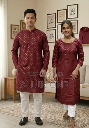 Panjabi Three Piece Couple Set