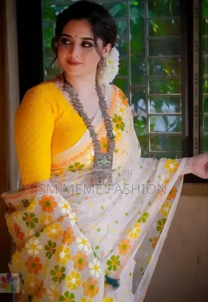 Skin Print Resham Silk Saree With Blouse Piece