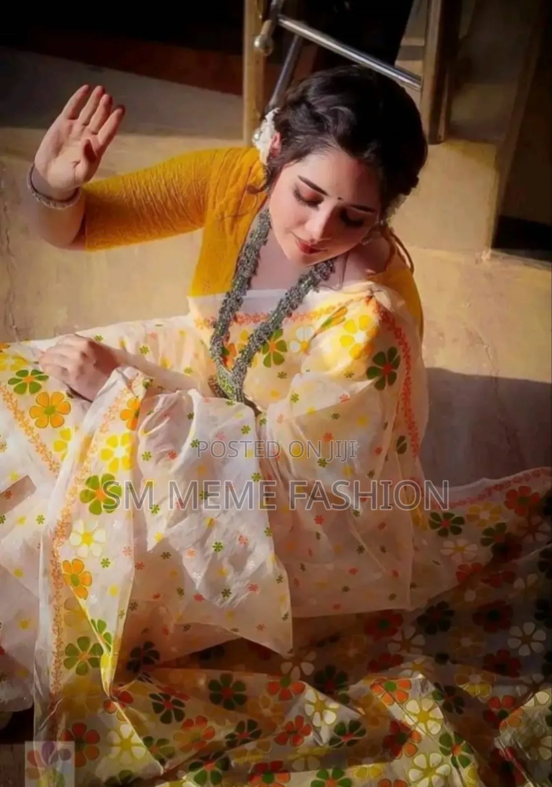 Skin Print Resham Silk Saree With Blouse Piece