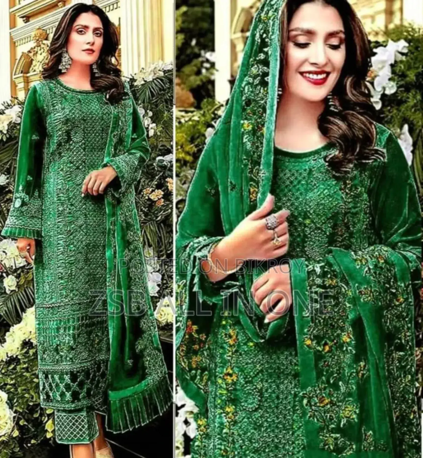 জর্জেট ডিজাইনার সিকোয়েন্স এমব্রয়ডারি