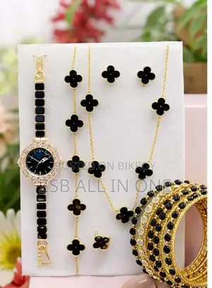 Premium Black Jewelry Combo Set