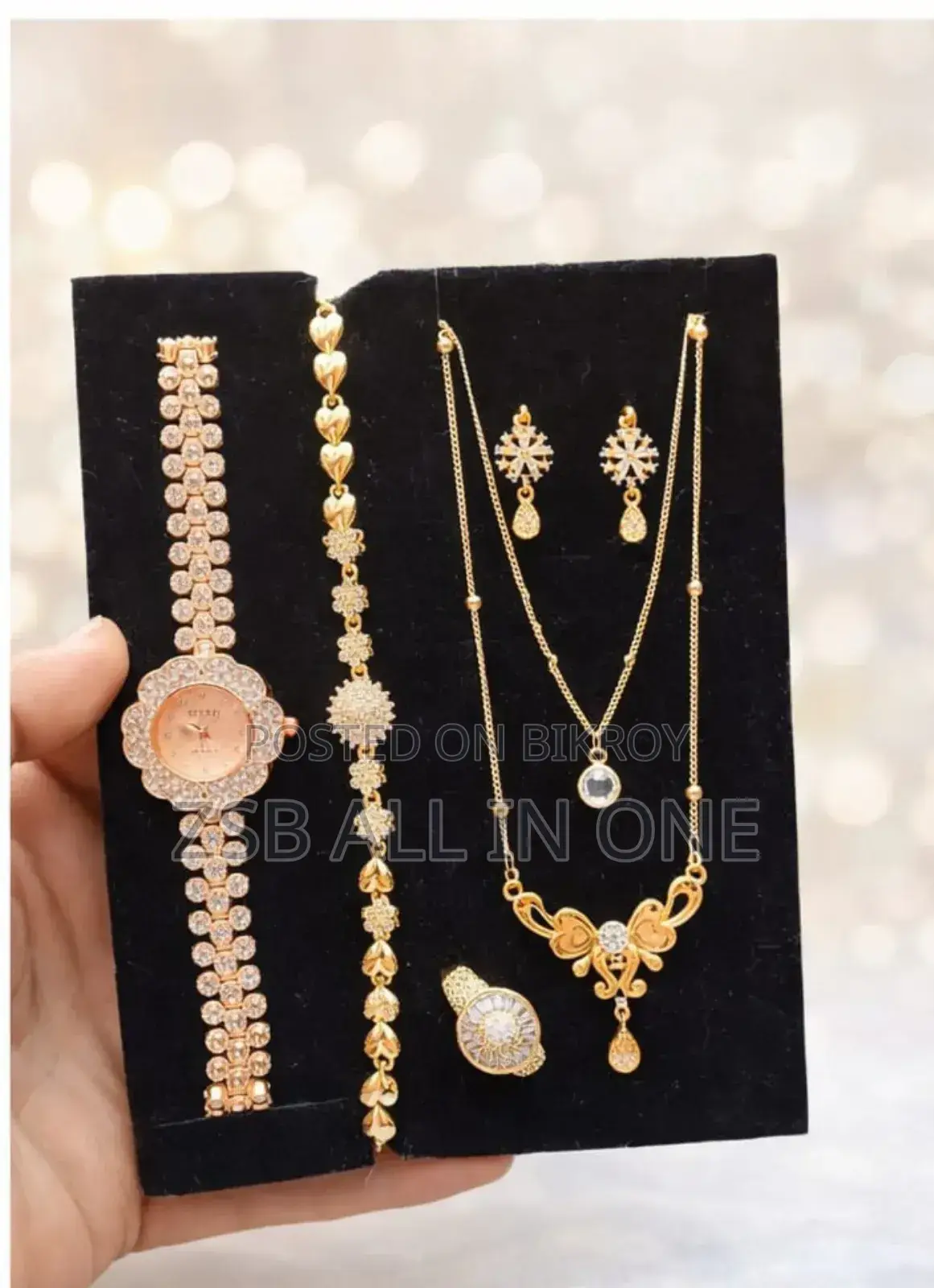 Premium Black Jewelry Combo Set