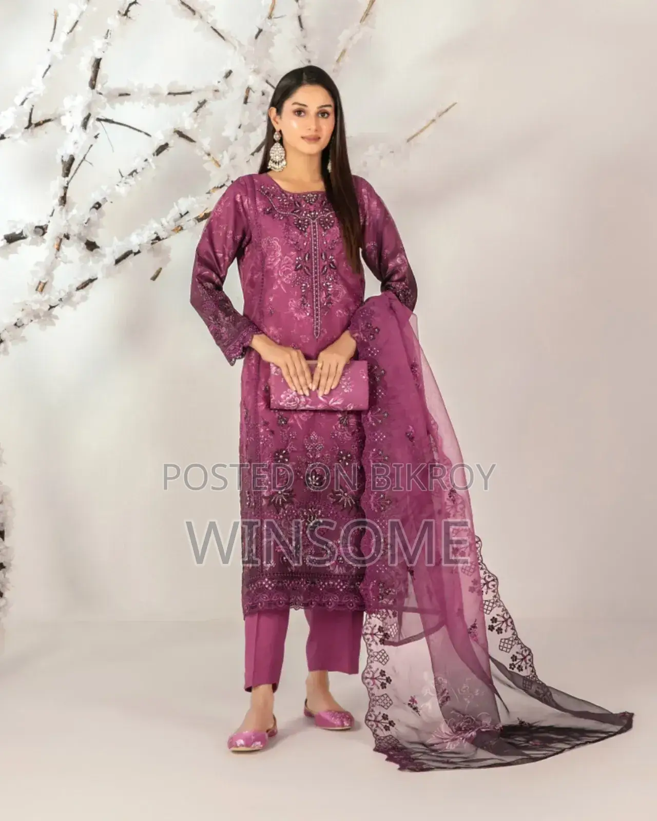 Luxury Organza Pakistani Four Pieces