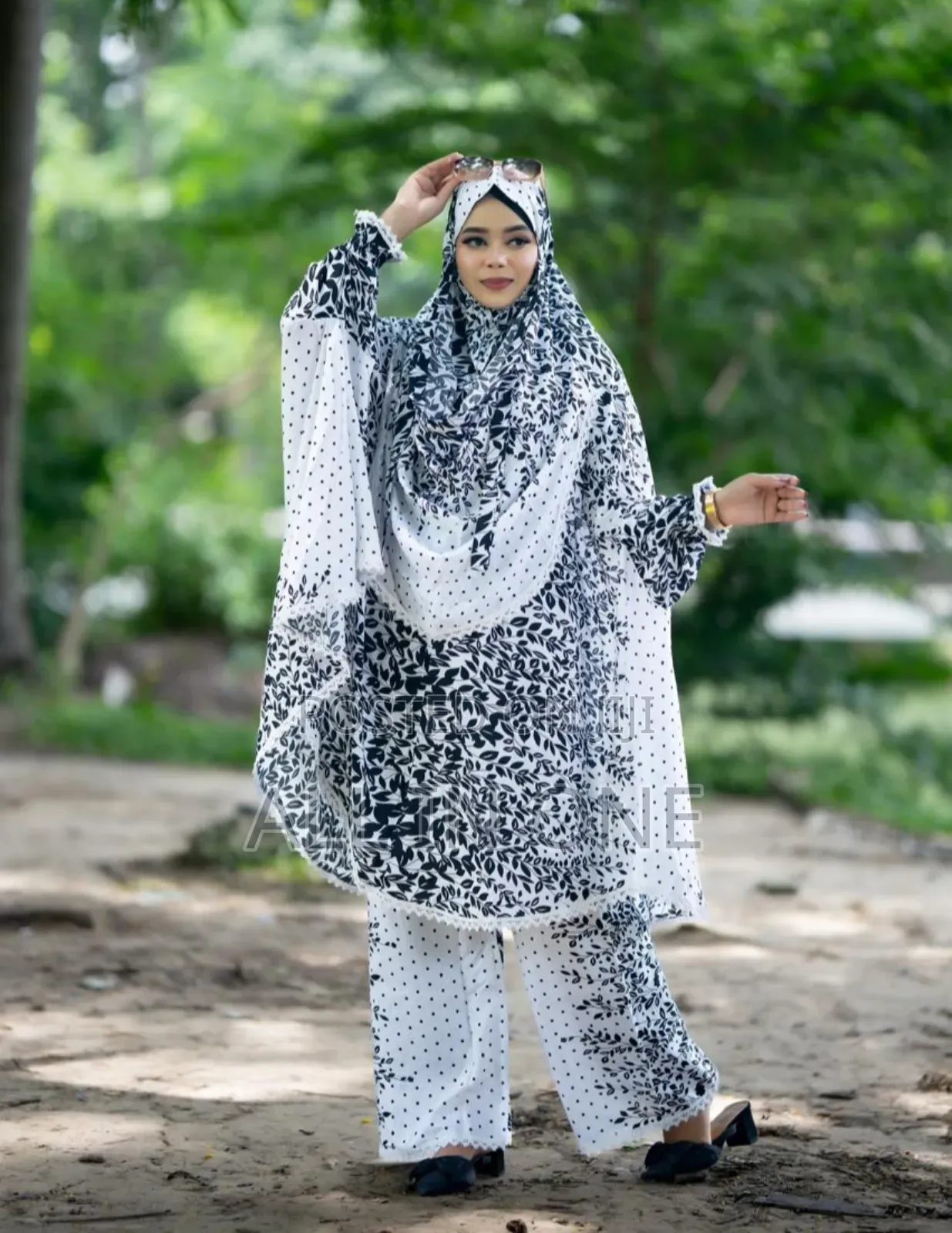 Plaju Khimar Set Premium Cotton Khimar with Palazzo Set