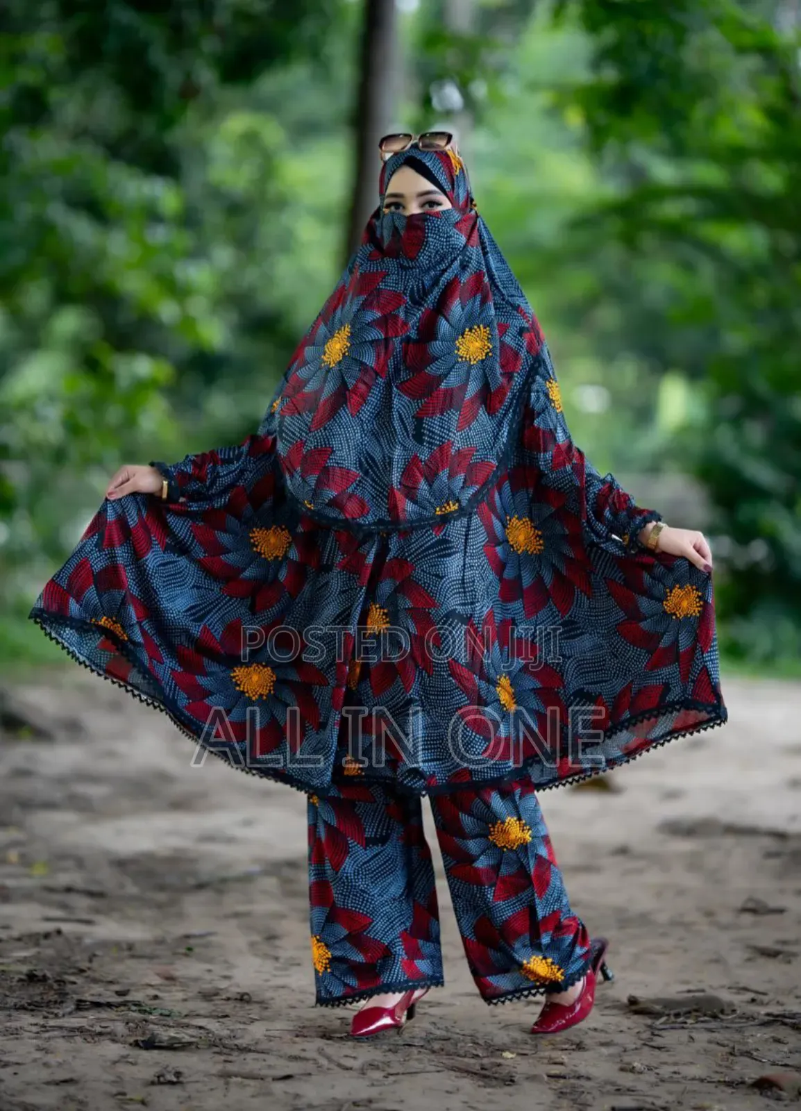 Plaju Khimar Set Premium Cotton Khimar with Palazzo Set
