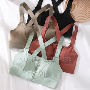 Front Zipper Sports Bra