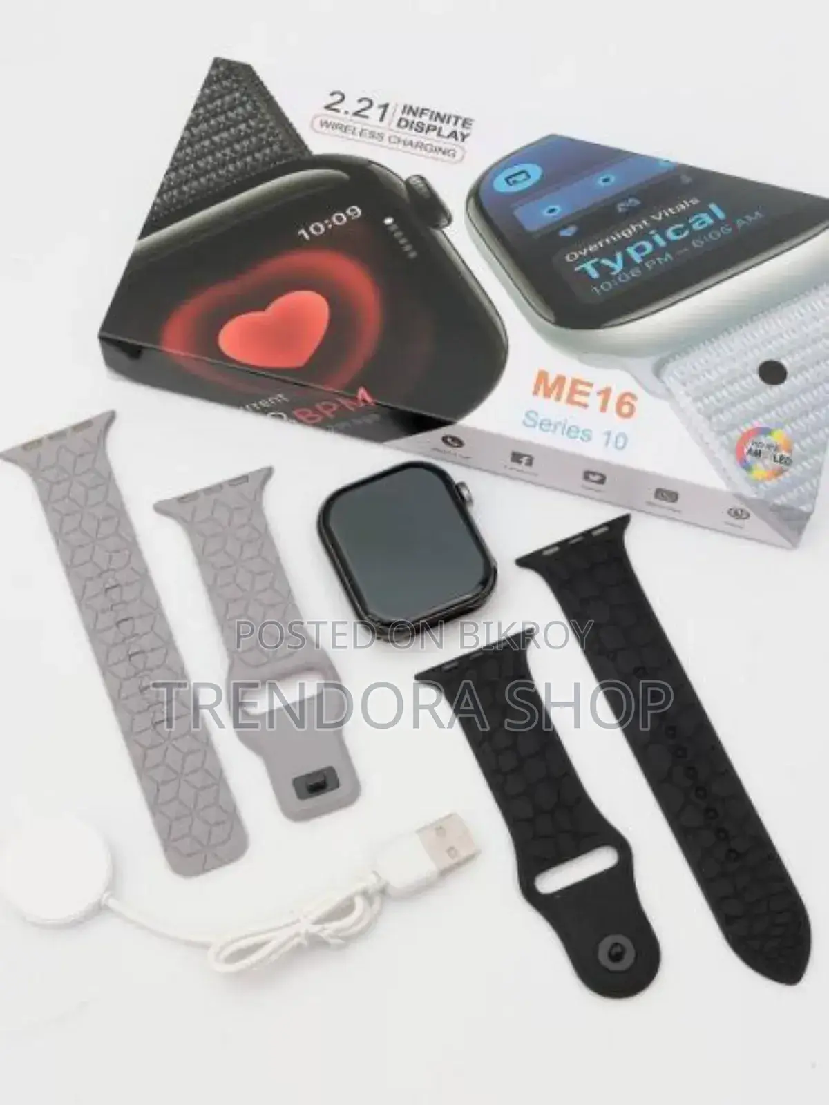 Me16 Series 10 Smartwatch – Amoled Display (2 Strap)