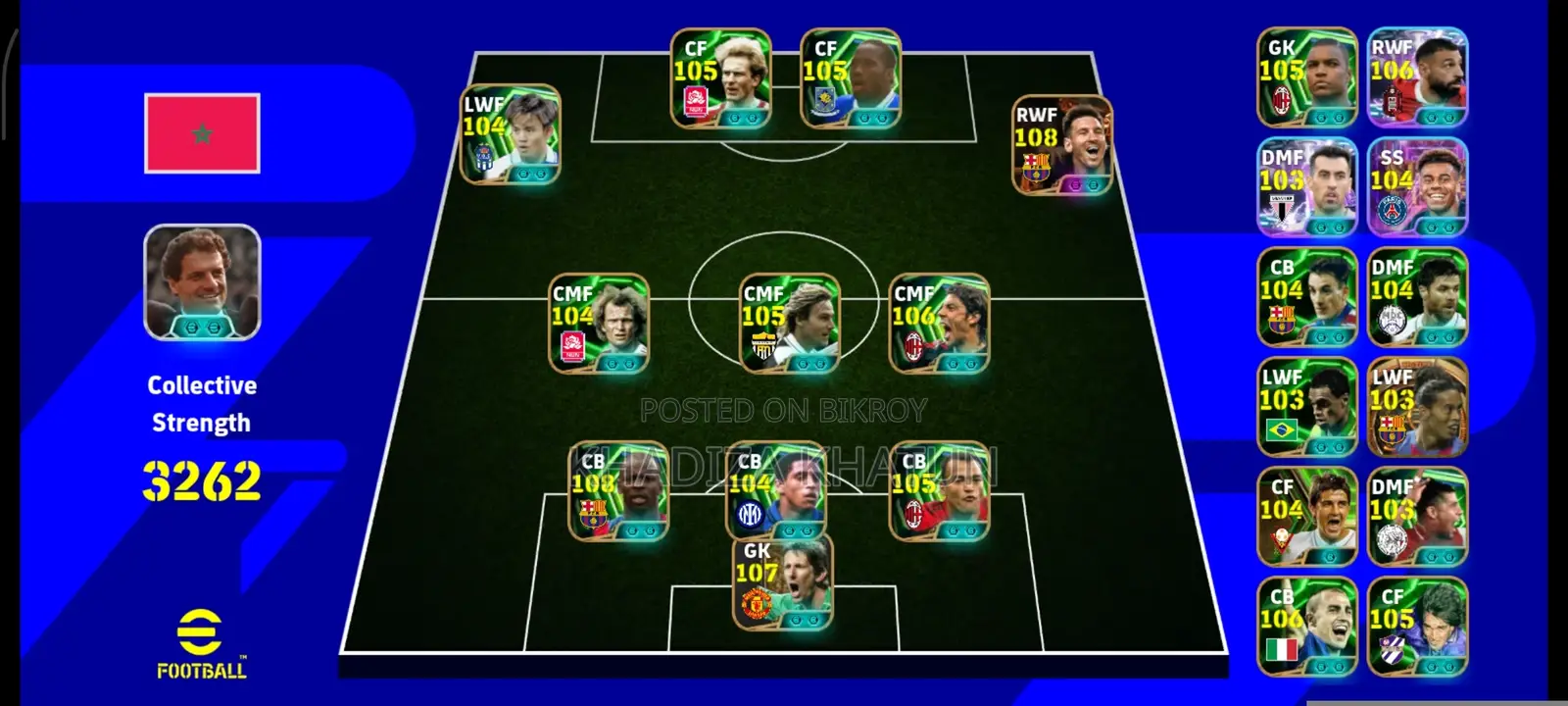 Efootball Strong Account 3262 Team Strength for Sale