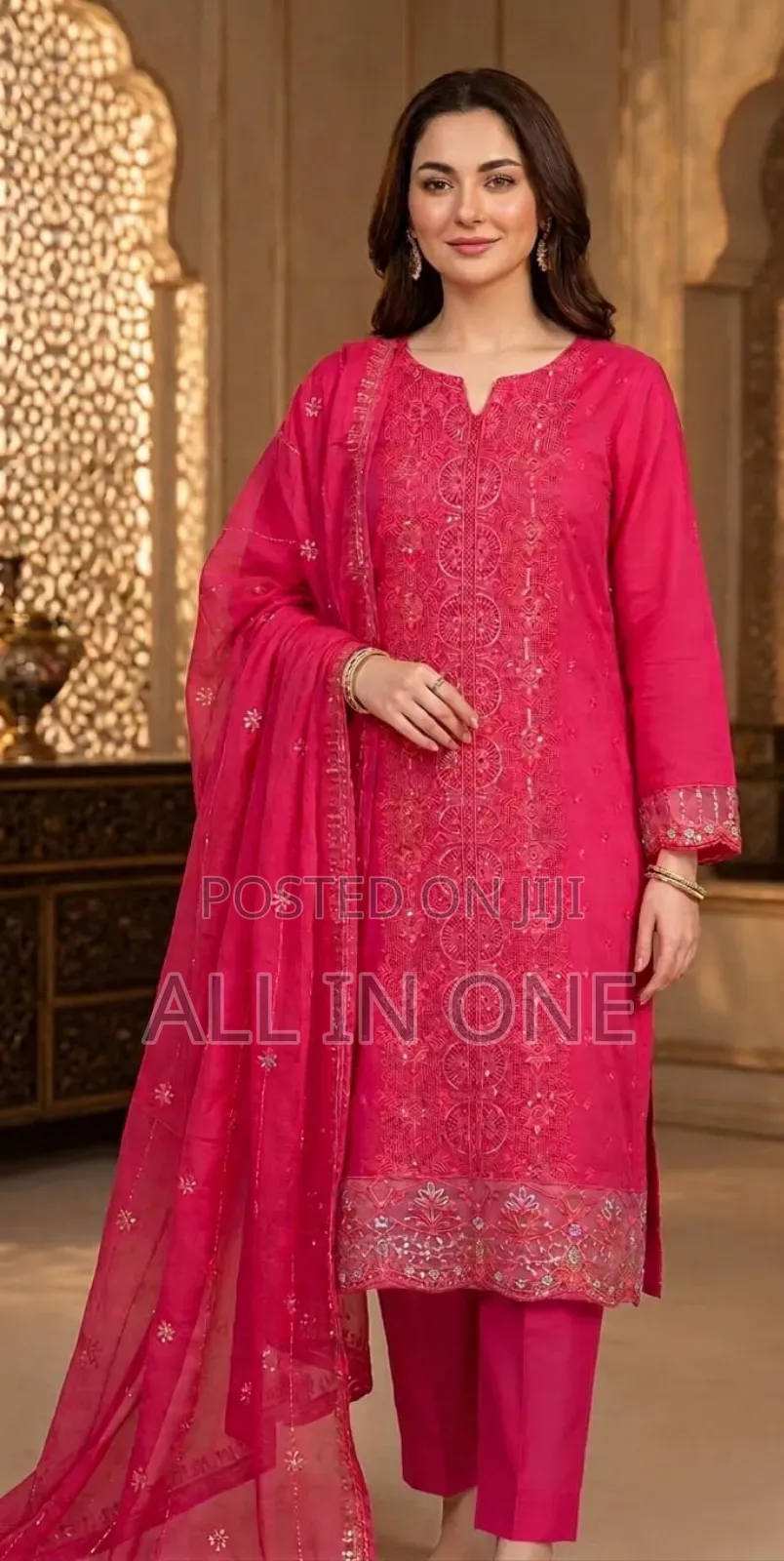 Unstitch Three Piece with Sequence and Embroidery Work on Full Body