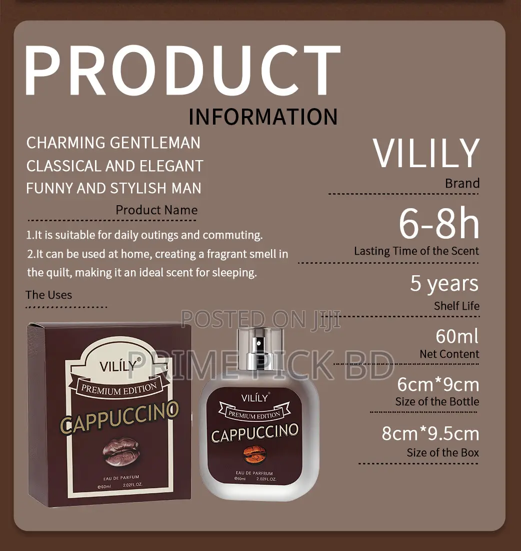 Vilily Men's Gourmet Perfume – Luxury Coffee Chocolate Fragrance