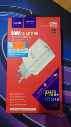 Hoco প্রিমিয়াম কোয়ালিটি চার্জার C80a