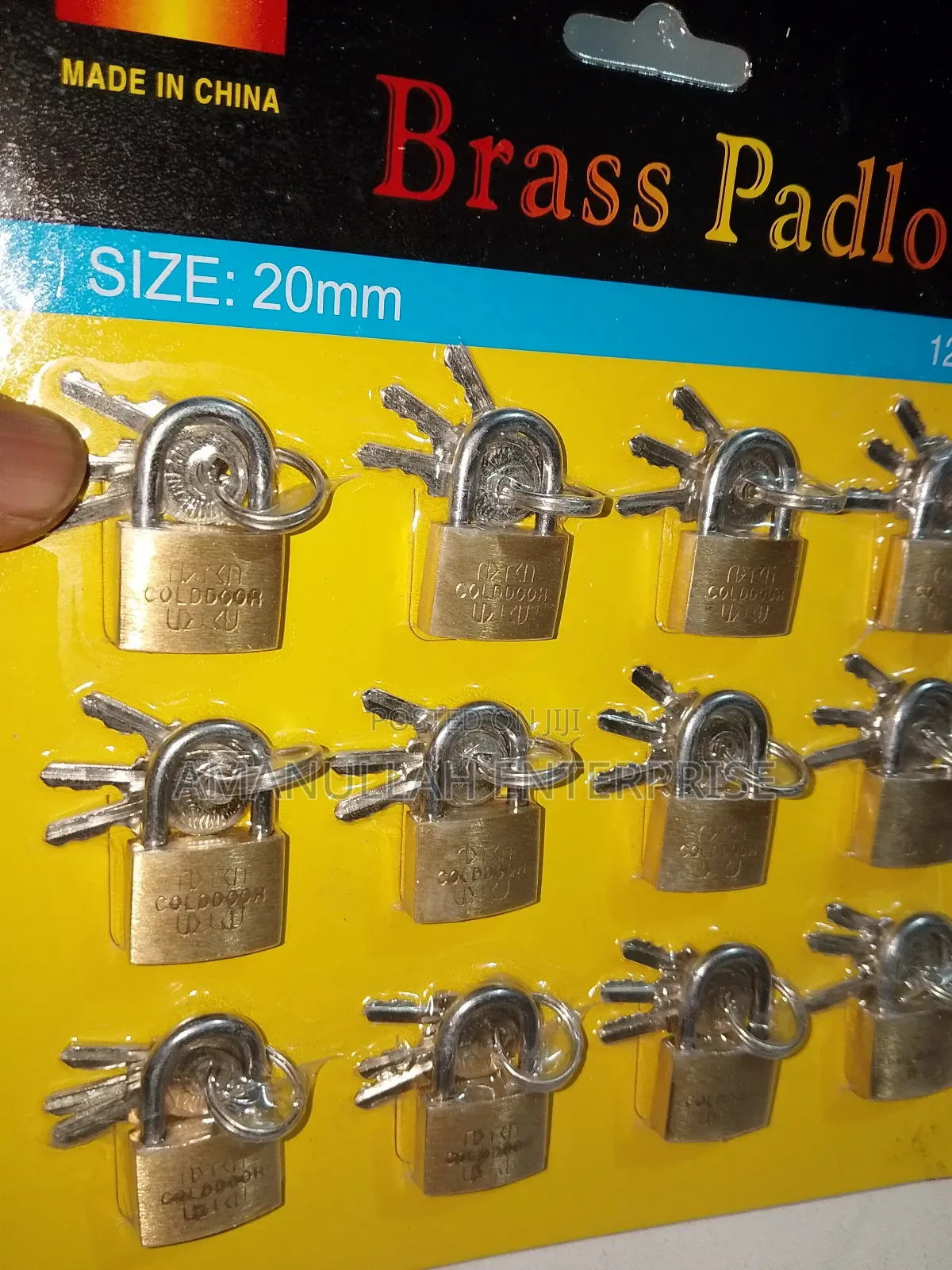 Mini 20mm Brass Padlocks | Small Luggage Locker Locks (03 Pcs)