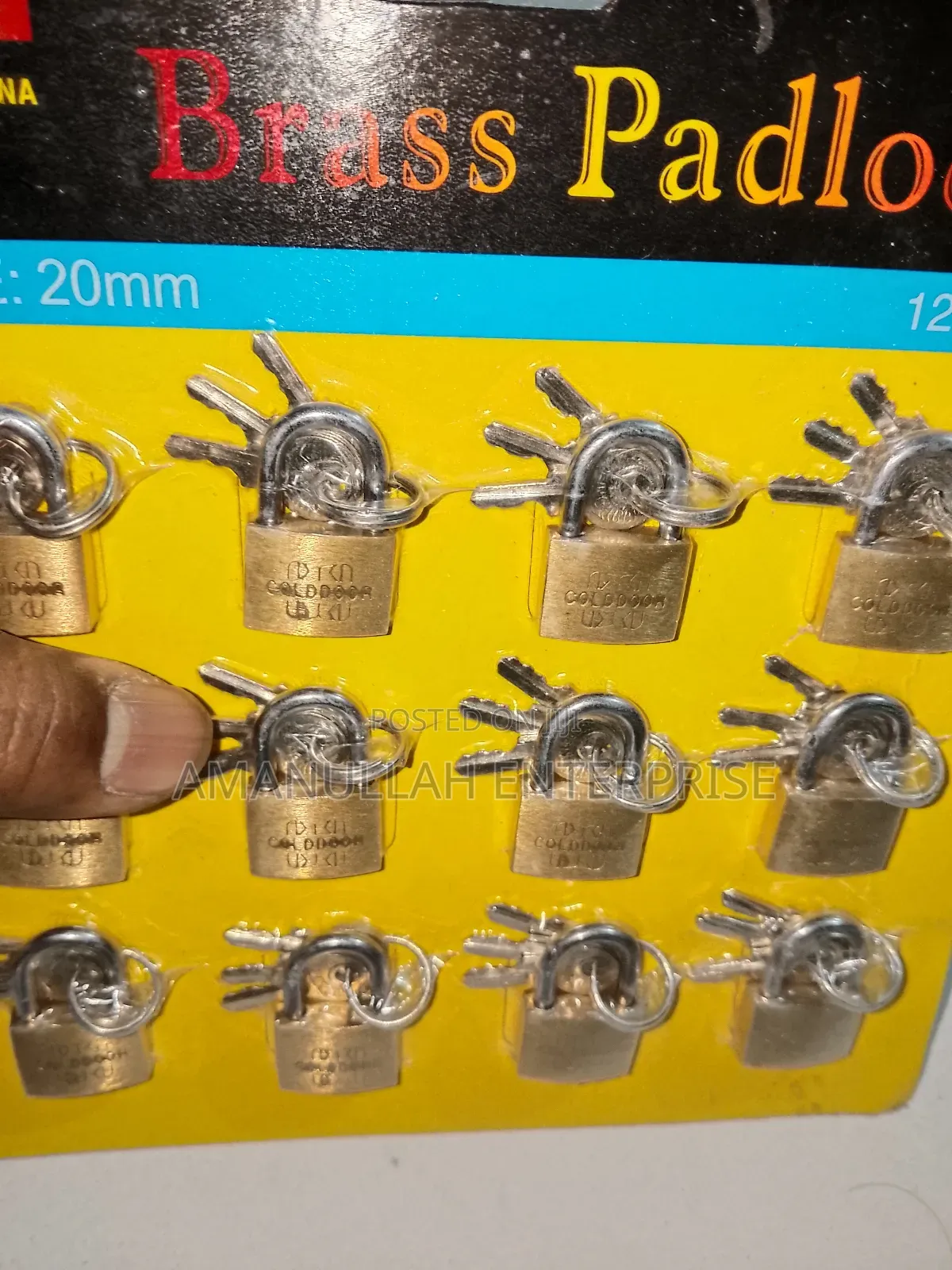 Mini 20mm Brass Padlocks | Small Luggage Locker Locks (03 Pcs)