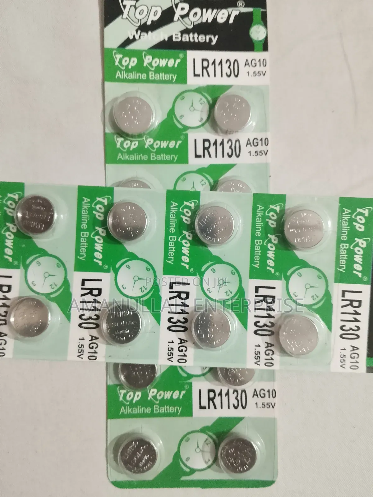 Ag10 Lr1130 Alkaline Button Cell Battery - 1.55v (Pack of 10 Pcs)