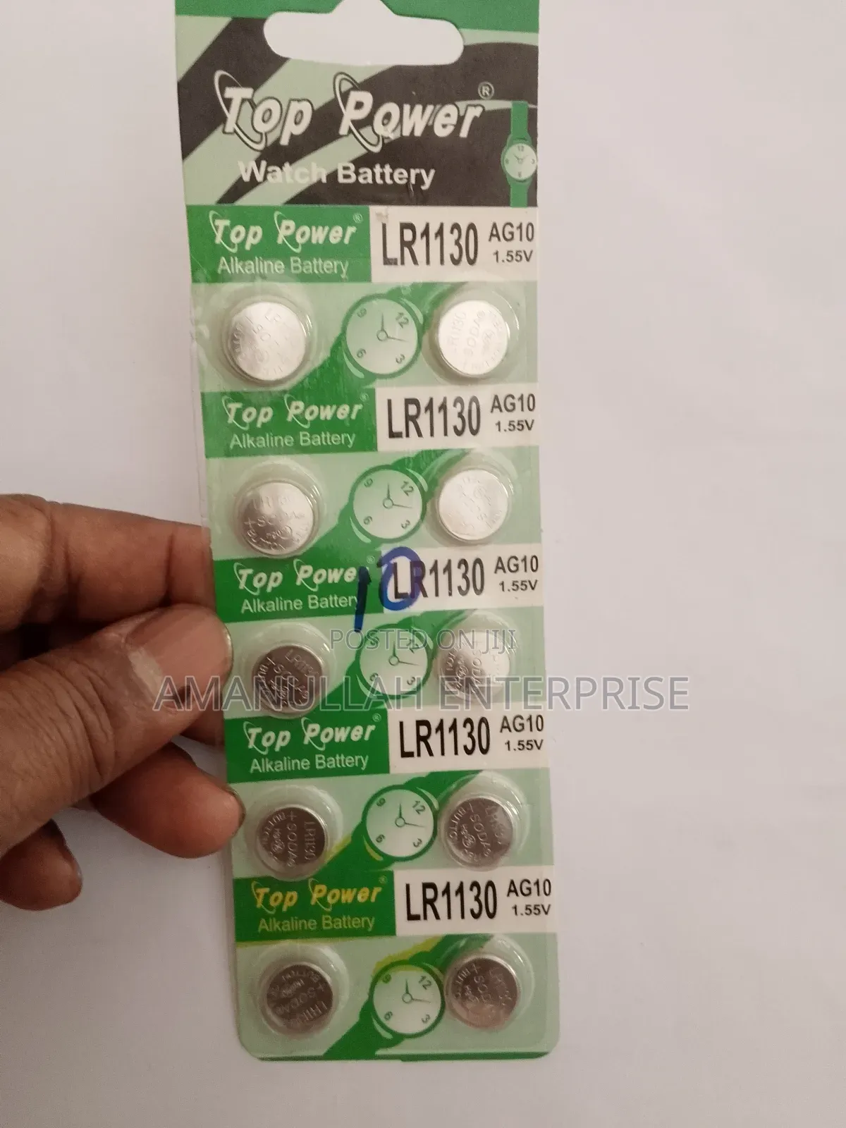 Ag10 Lr1130 Alkaline Button Cell Battery - 1.55v (Pack of 10 Pcs)