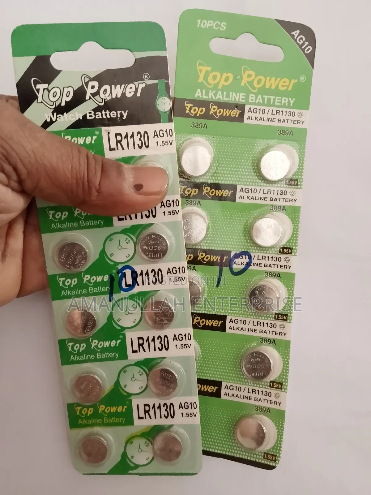 Ag10 Lr1130 Alkaline Button Cell Battery - 1.55v (Pack of 10 Pcs)