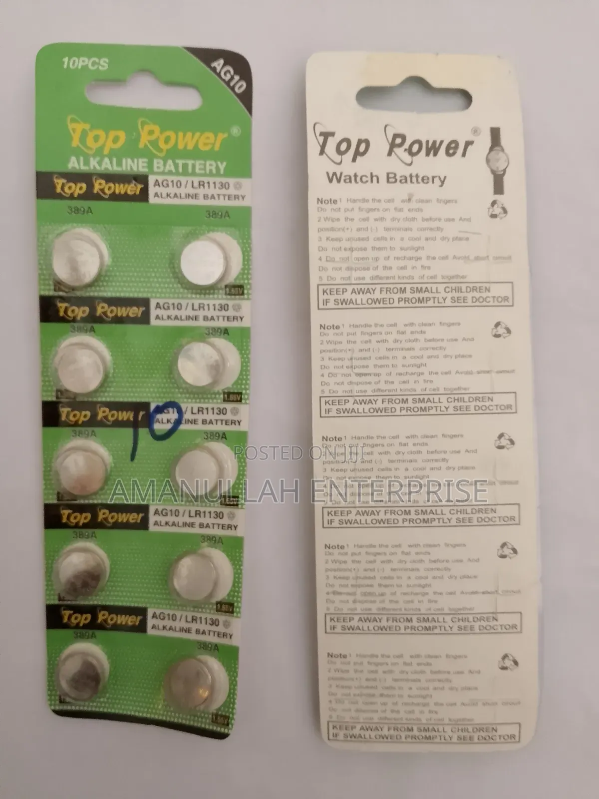 Ag10 Lr1130 Alkaline Button Cell Battery - 1.55v (Pack of 10 Pcs)