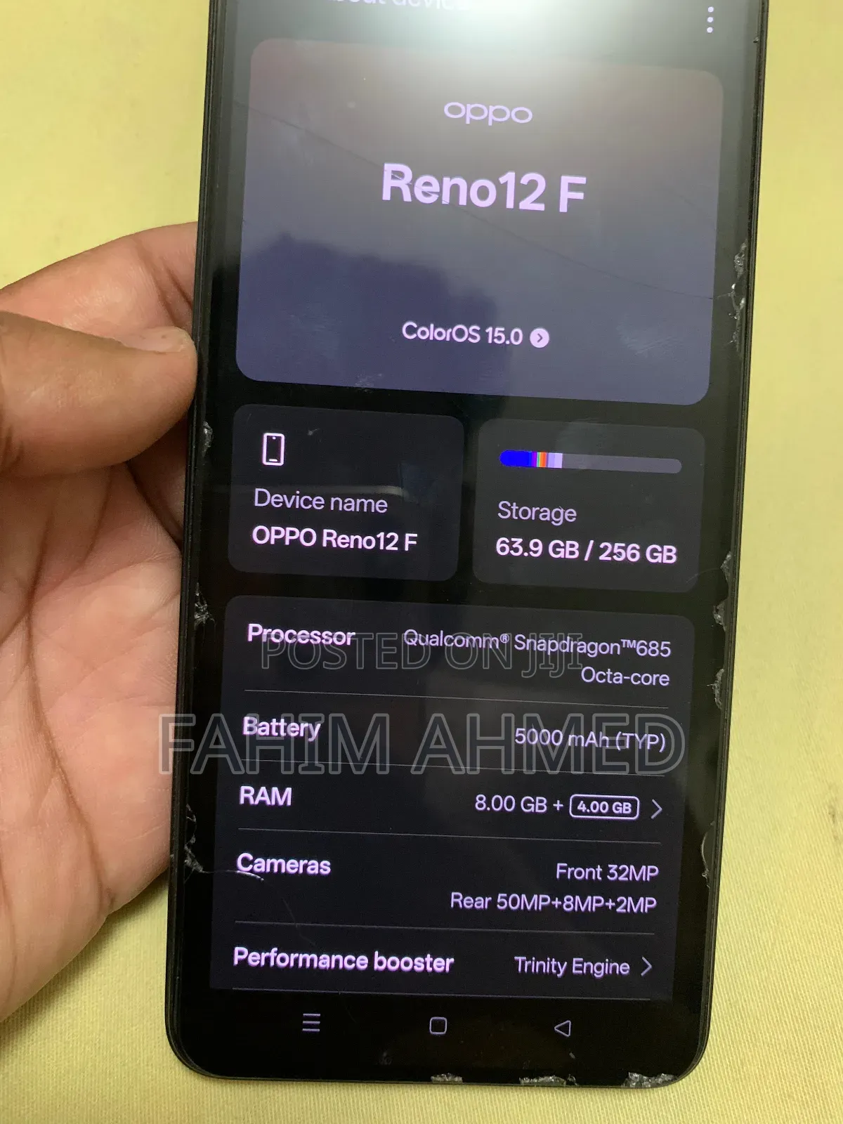 New Oppo Reno12 F 256 GB Black