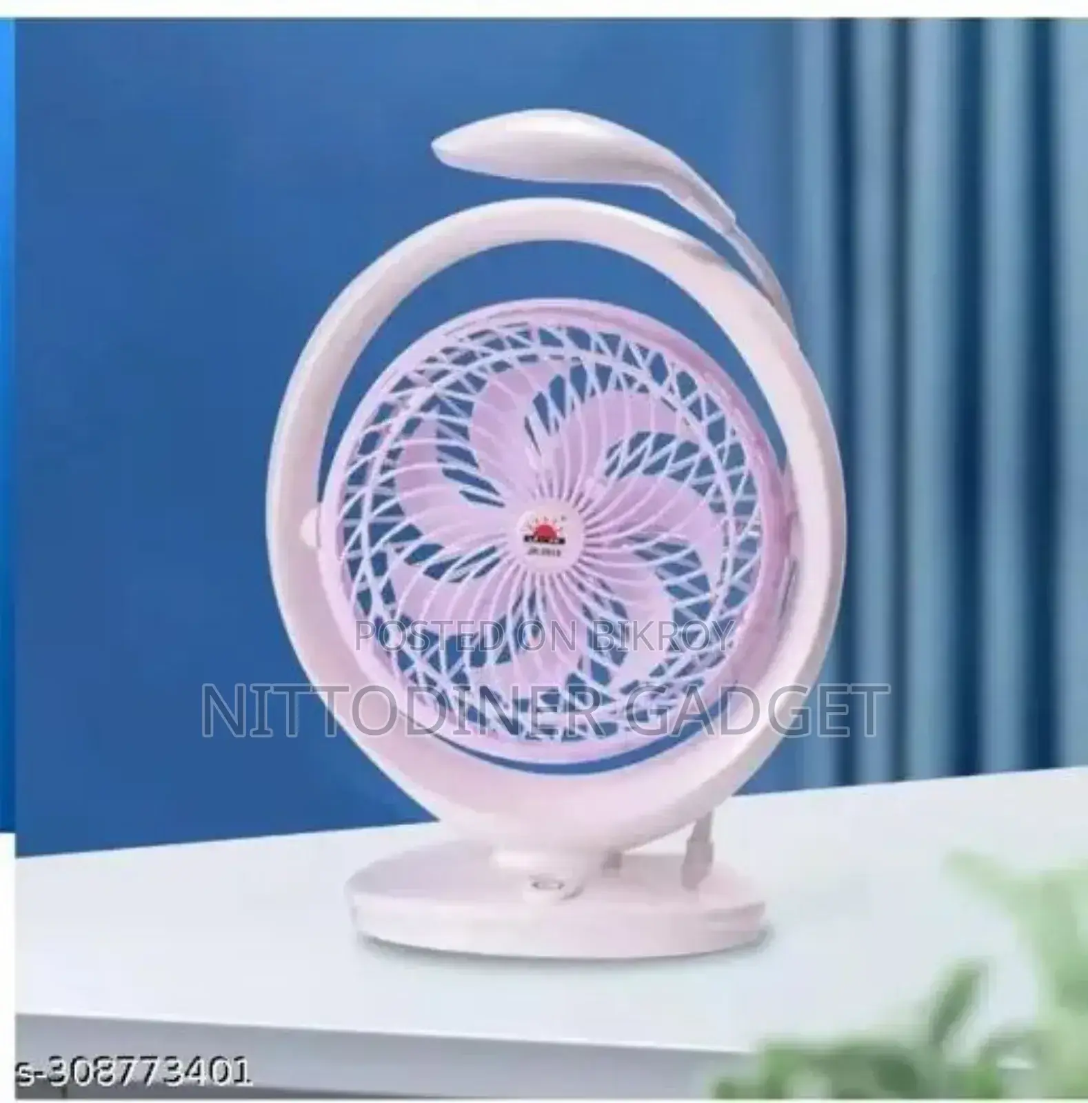 Jr 2018 Mini Portable Fan With Led Light