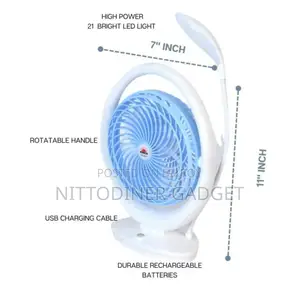 Jr 2018 Mini Portable Fan With Led Light
