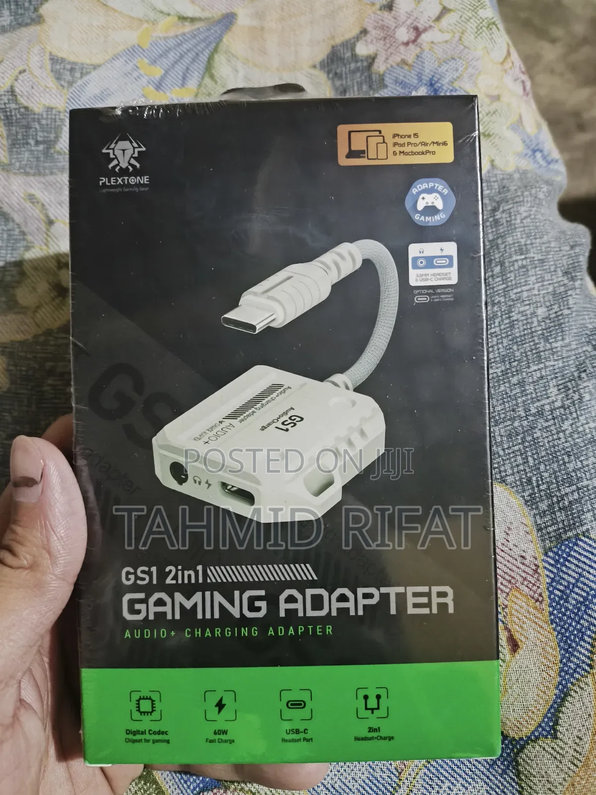 Plextone Gs1 2-in-1 60w Fast Charging Type C