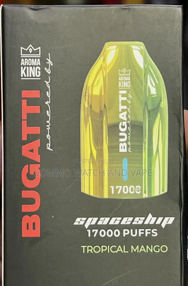 Bugatti 17000 Disposable Puffs Vape for sale - Sommo watch and vape   Price: BDT 1,000 on bikroy.com [Baizid]