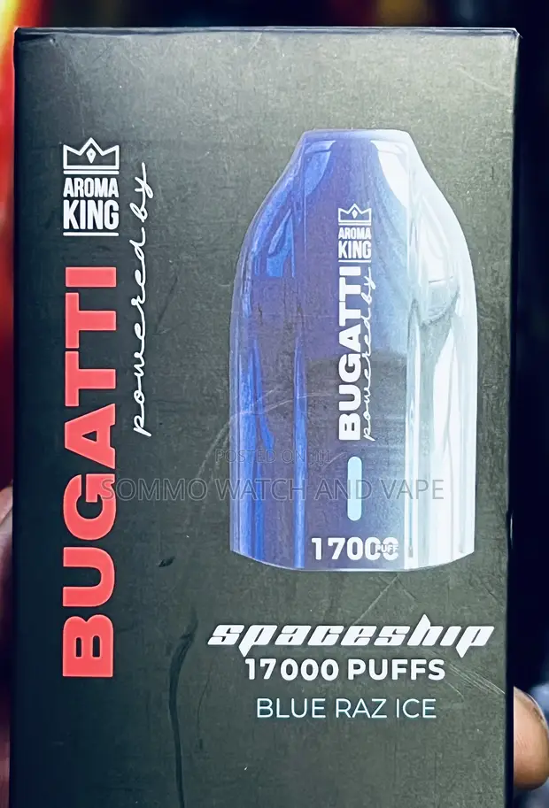 Bugatti 17000 Disposable Puffs Vape for sale - Sommo watch and vape   Price: BDT 1,000 on bikroy.com [Baizid]