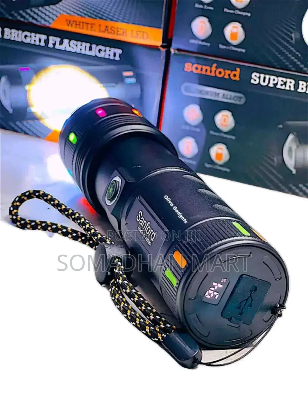 Sanford High Power Super Bright Flashlight – 30000mah