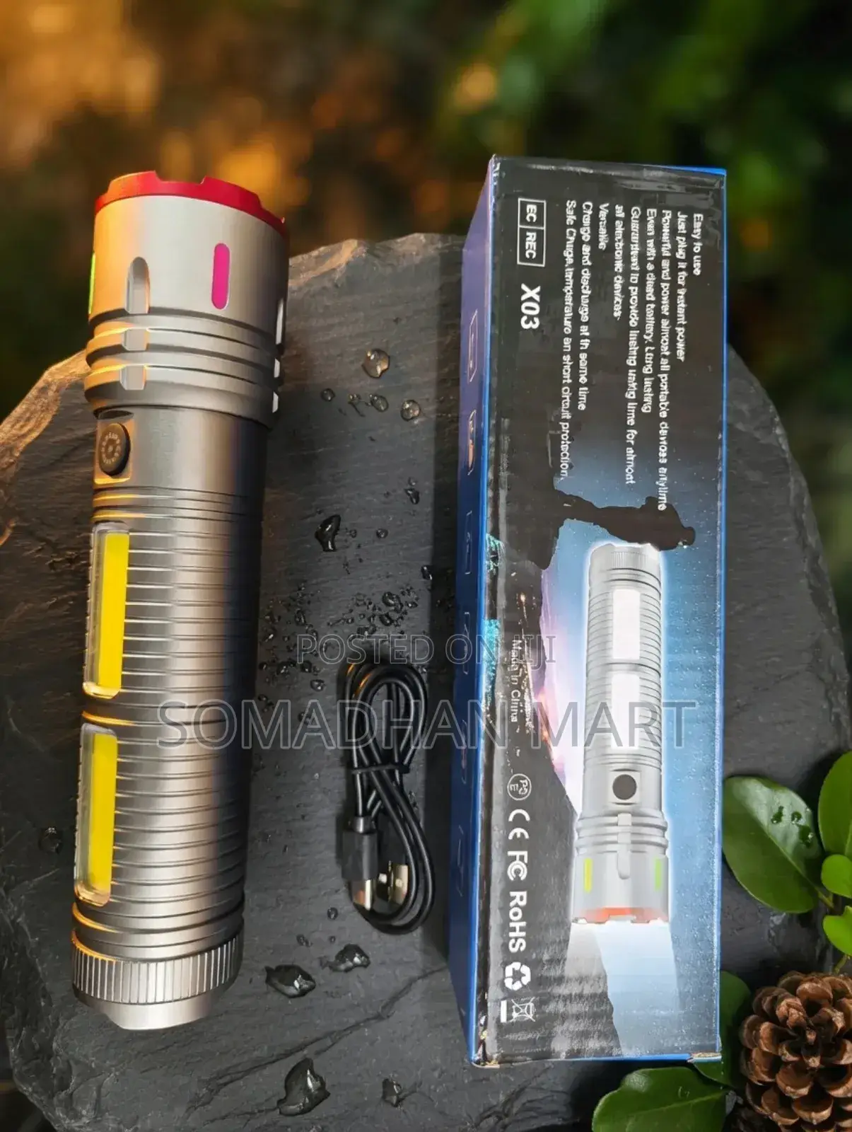 30,000mAh Laser Cannon X03 Super Bright Flashlight