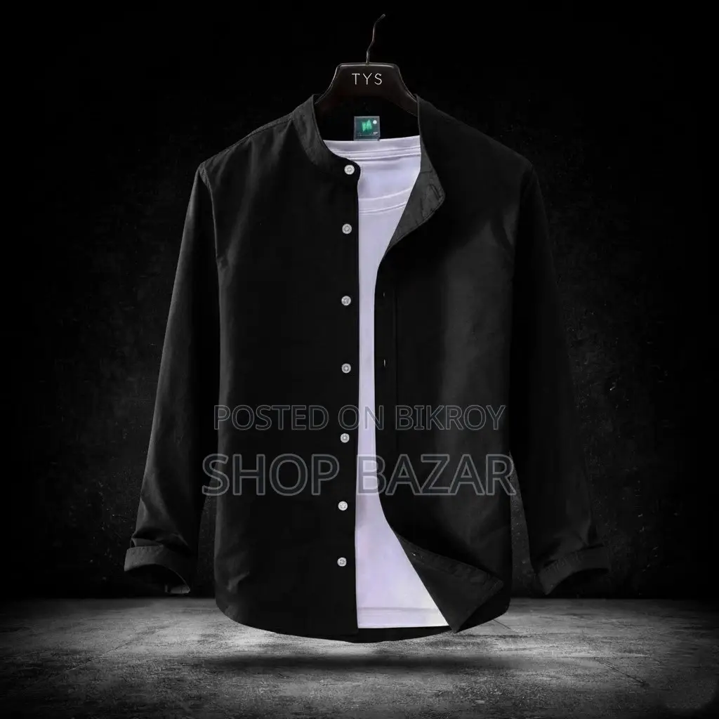 Premium Stylish Band Collar Shirt