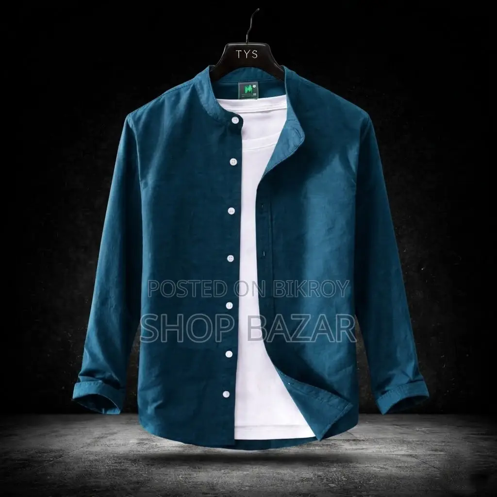 Premium Stylish Band Collar Shirt