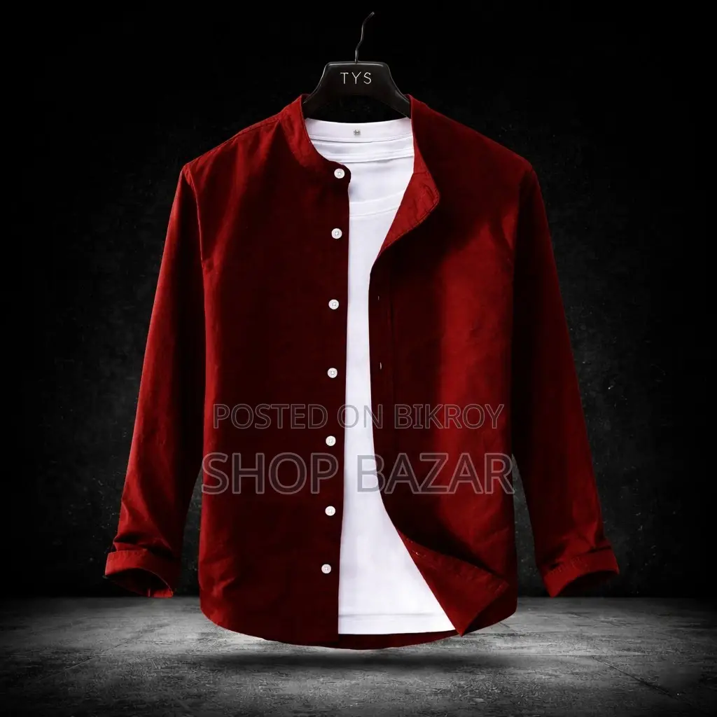Premium Stylish Band Collar Shirt