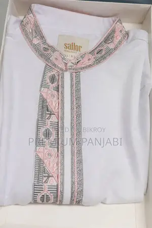 Sailor White Kaftan-Style Panjabi (Size XL)