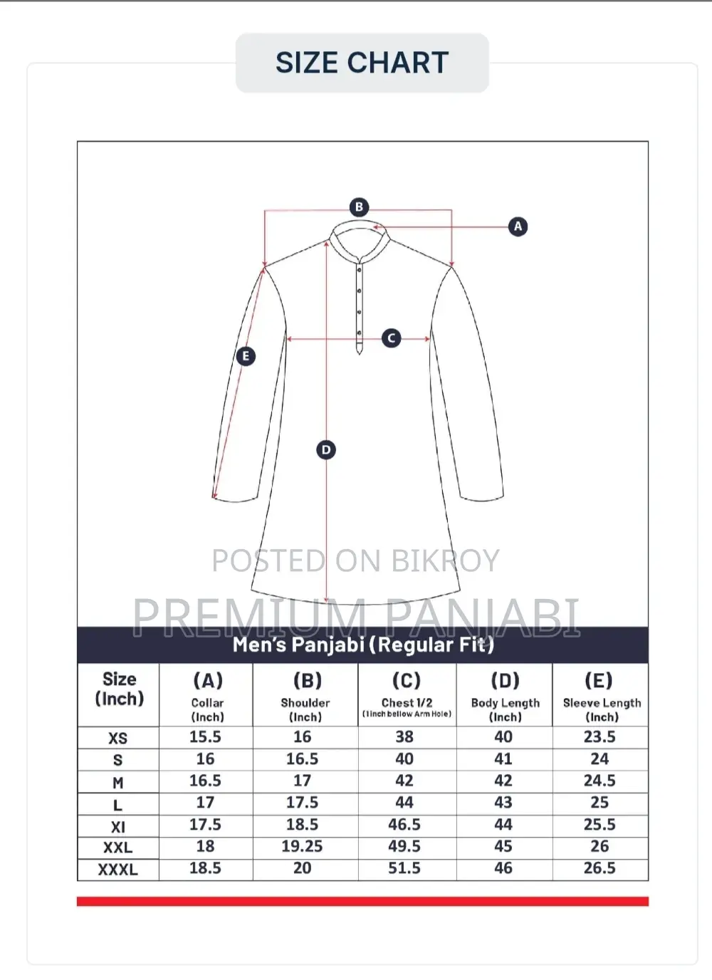 Sailor White Kaftan-Style Panjabi (Size XL)