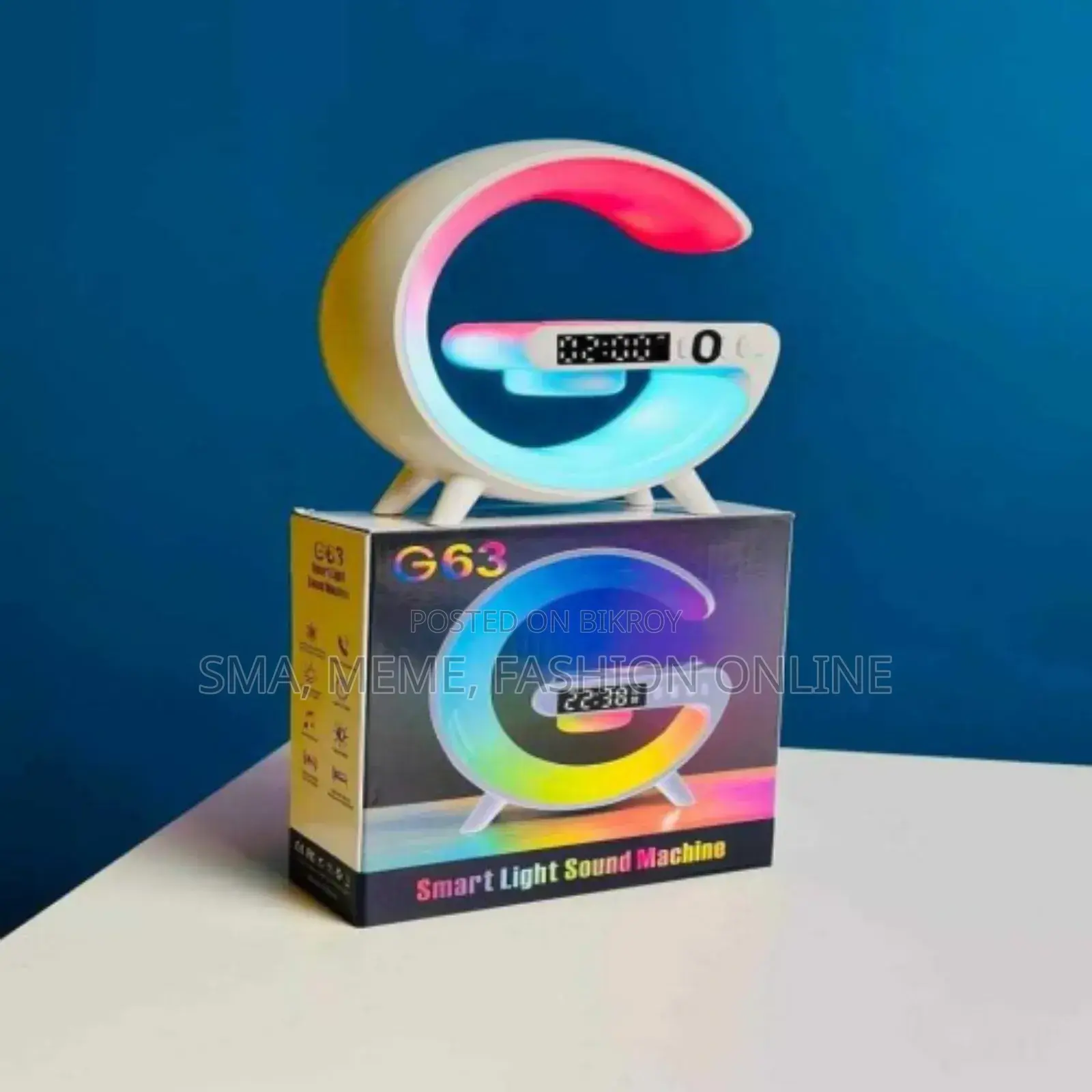 জি৬৩ অ্যাটমস্ফিয়ার আরজিবি লাইট ব্লুটুথ স্পিকার ওয়্যারলেস চার্জিং সহ