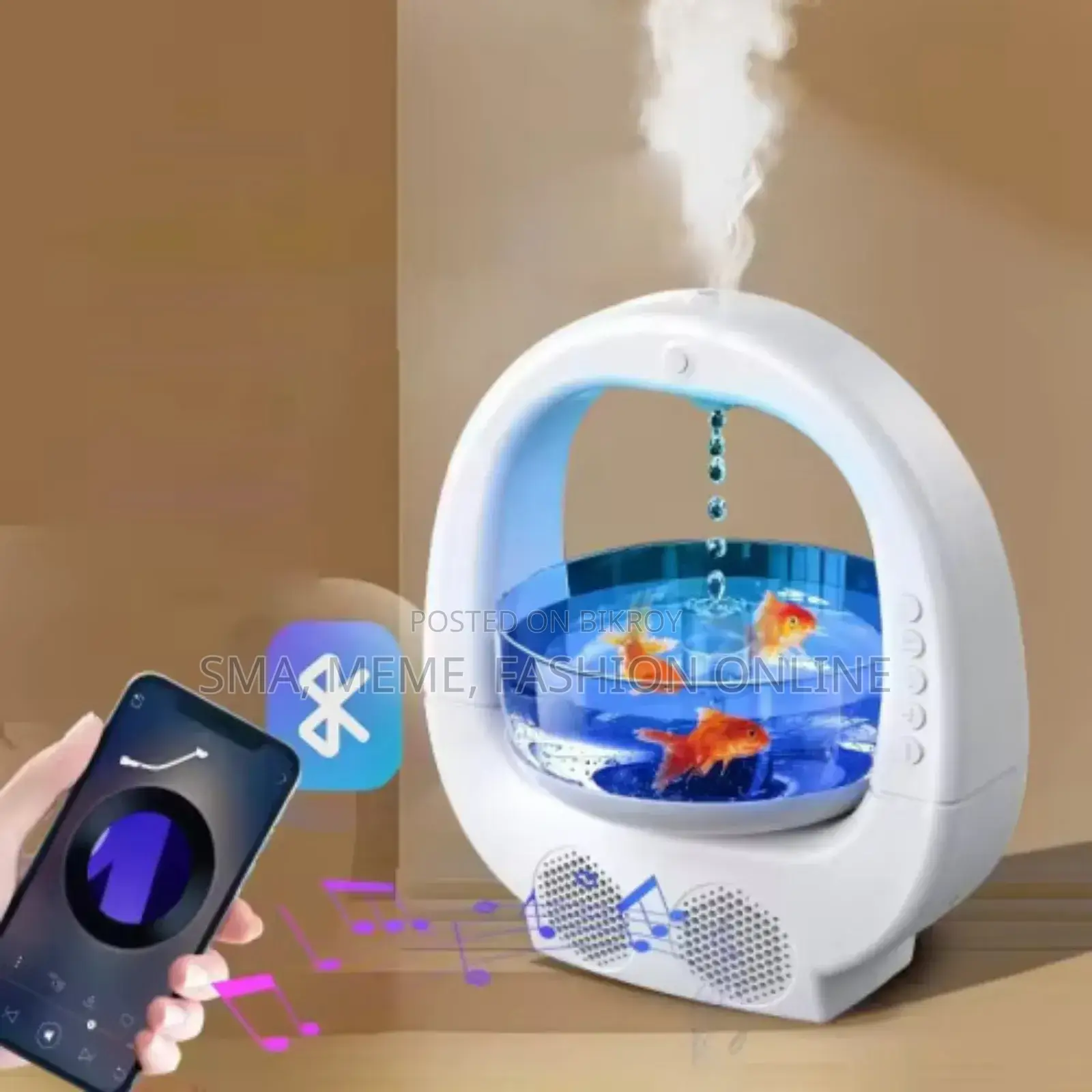 Anti-Gravity Humidifier, Humidifier With Water Drops, Bluetooth