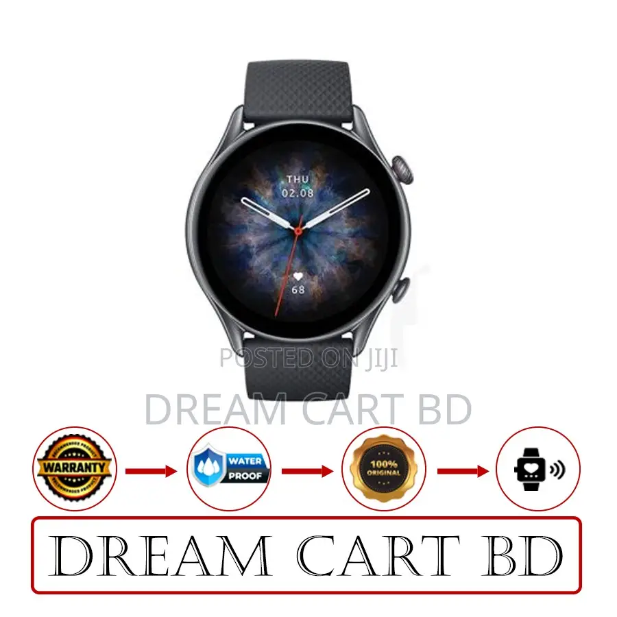 Amazfit GTR 3 Pro Smartwatch (Alexa, Bt Call) – Black