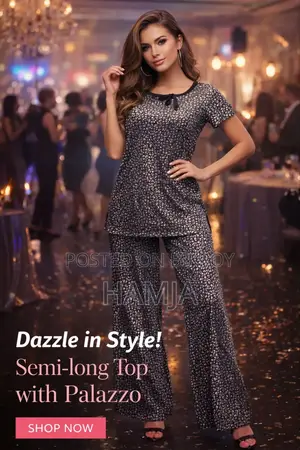 Ladies Super Soft Viscose Fabric T Shirt and Plazzo Set