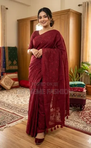 Embroidery Premium Half Silk Saree