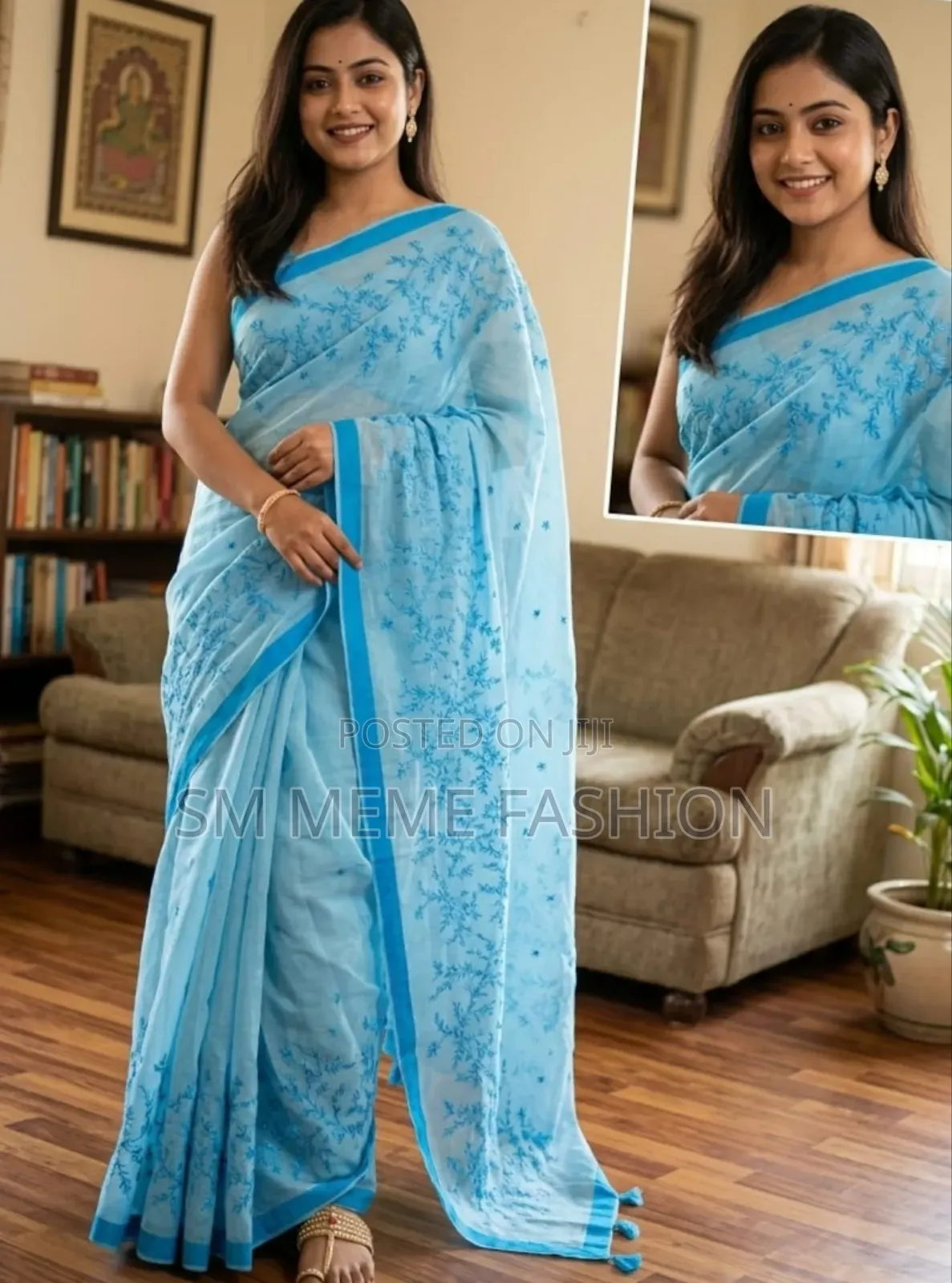 Embroidery Premium Half Silk Saree