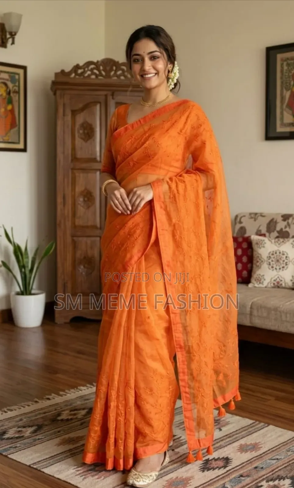 Embroidery Premium Half Silk Saree
