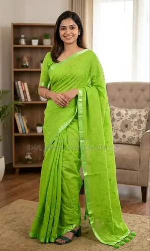 এমব্রয়ডারি প্রিমিয়াম হাফ সিল্ক শাড়ি